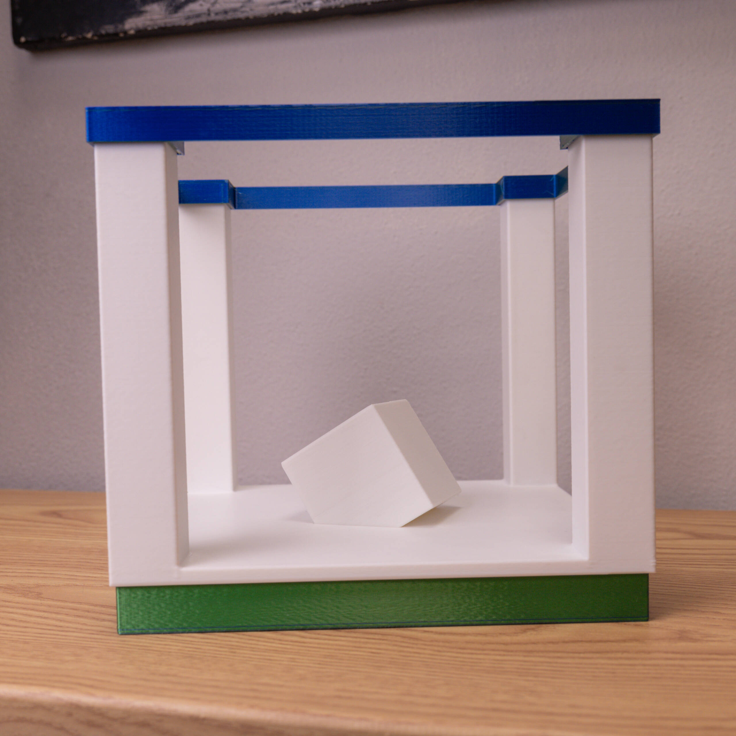 Green-Blue Square Lamp